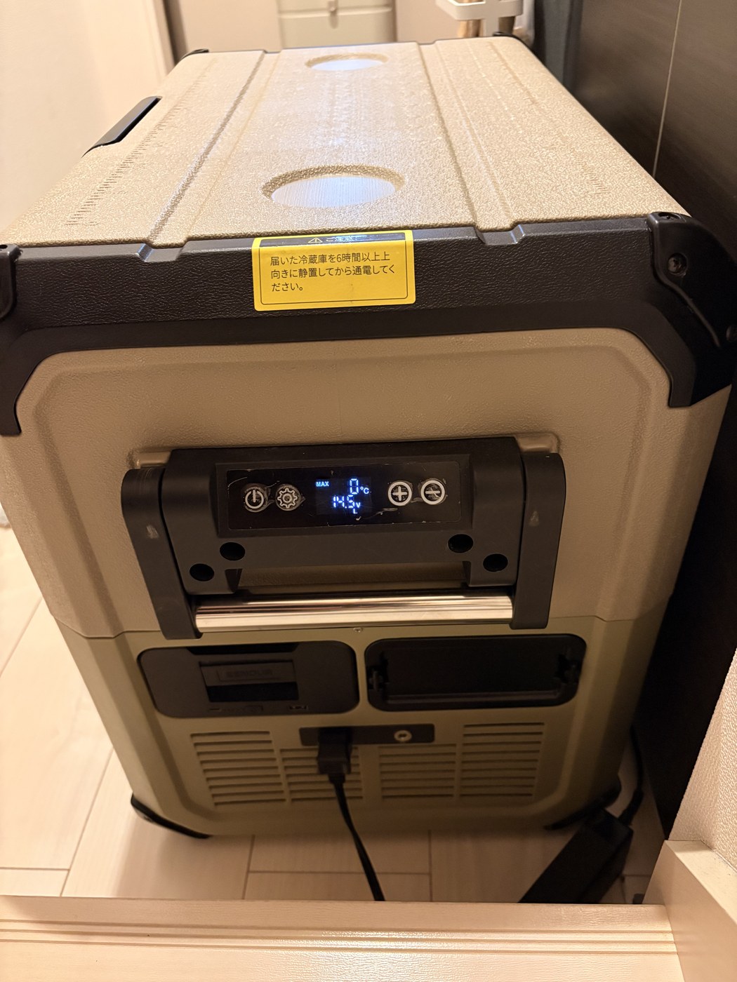 EENOUR D45の操作パネルに0℃と表示されている